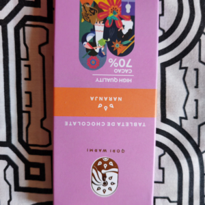 Chocolate Bitter 70 % Cacao con Frutos Deshidratadas De Naranja