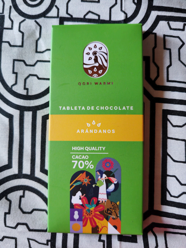 Chocolate Bitter 70 % Cacao con Frutos Deshidratadas De Arandanos
