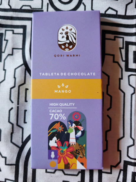 Chocolate Bitter 70 % Cacao con Frutos Deshidratadas De Mango